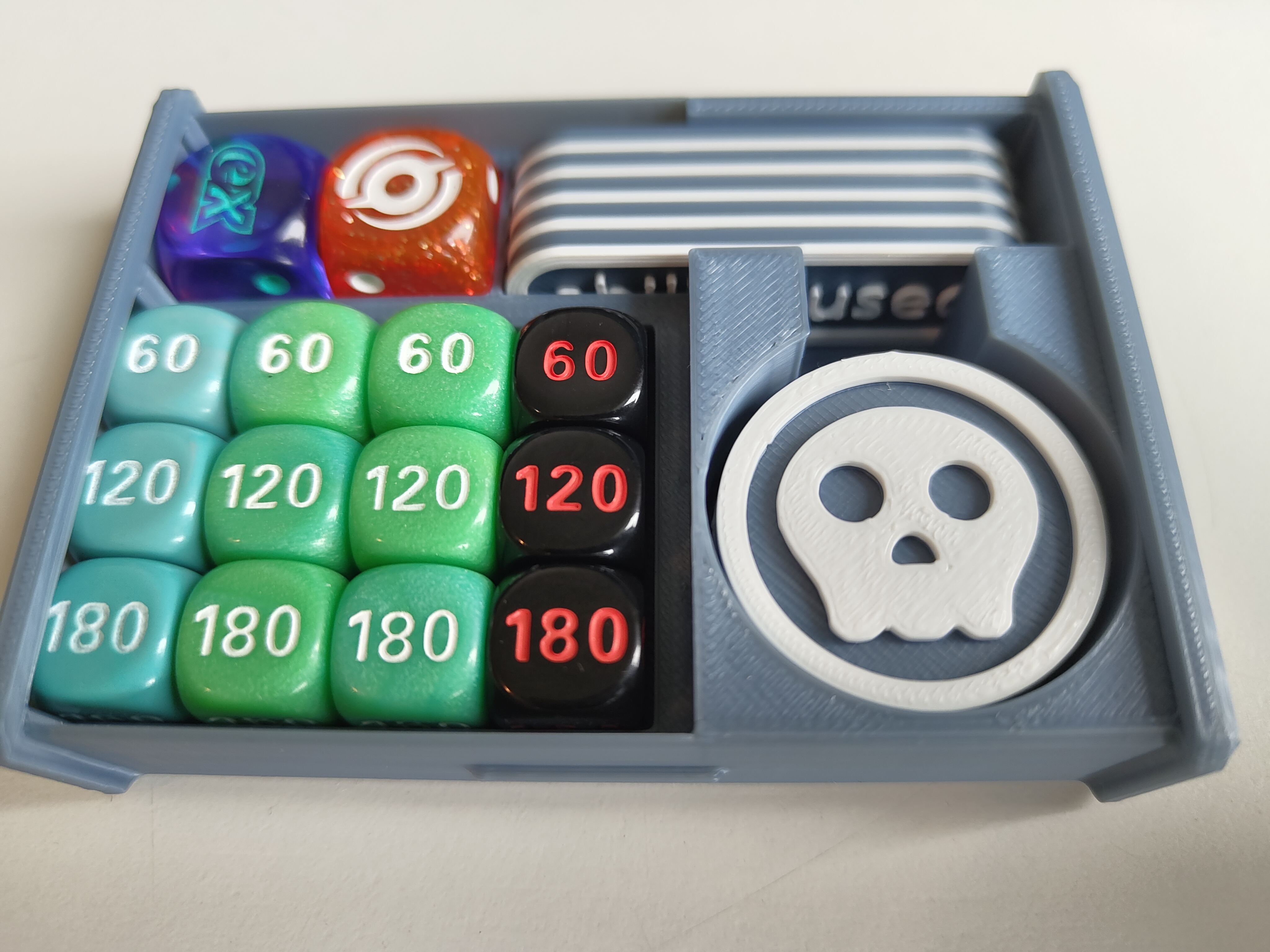 Pokémon tcg dice box and marker