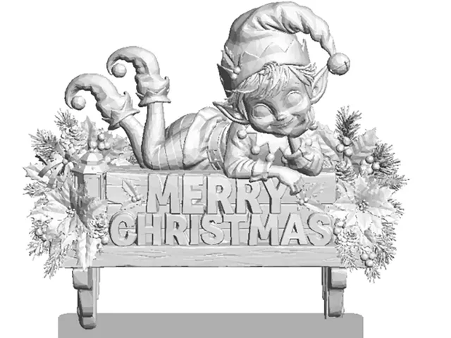Merry Christmas Elf Sign — Paint-Your-Own Christmas Shelf Sitter