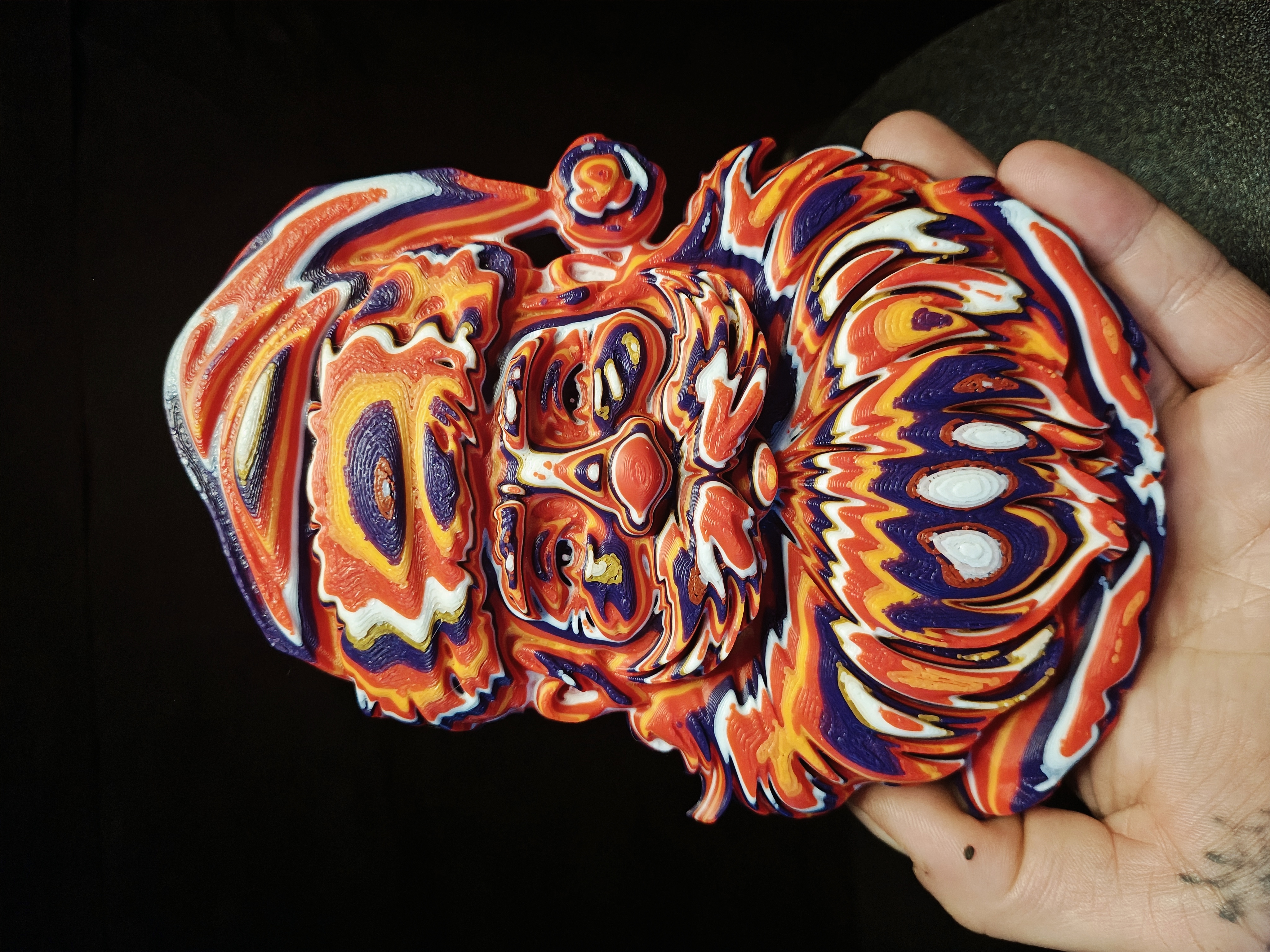 psychedelic Colorstacked Santa