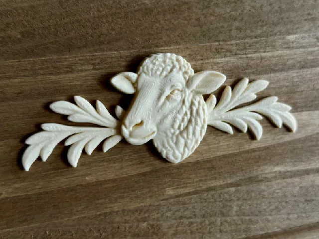 relief set sheep animal symbol model