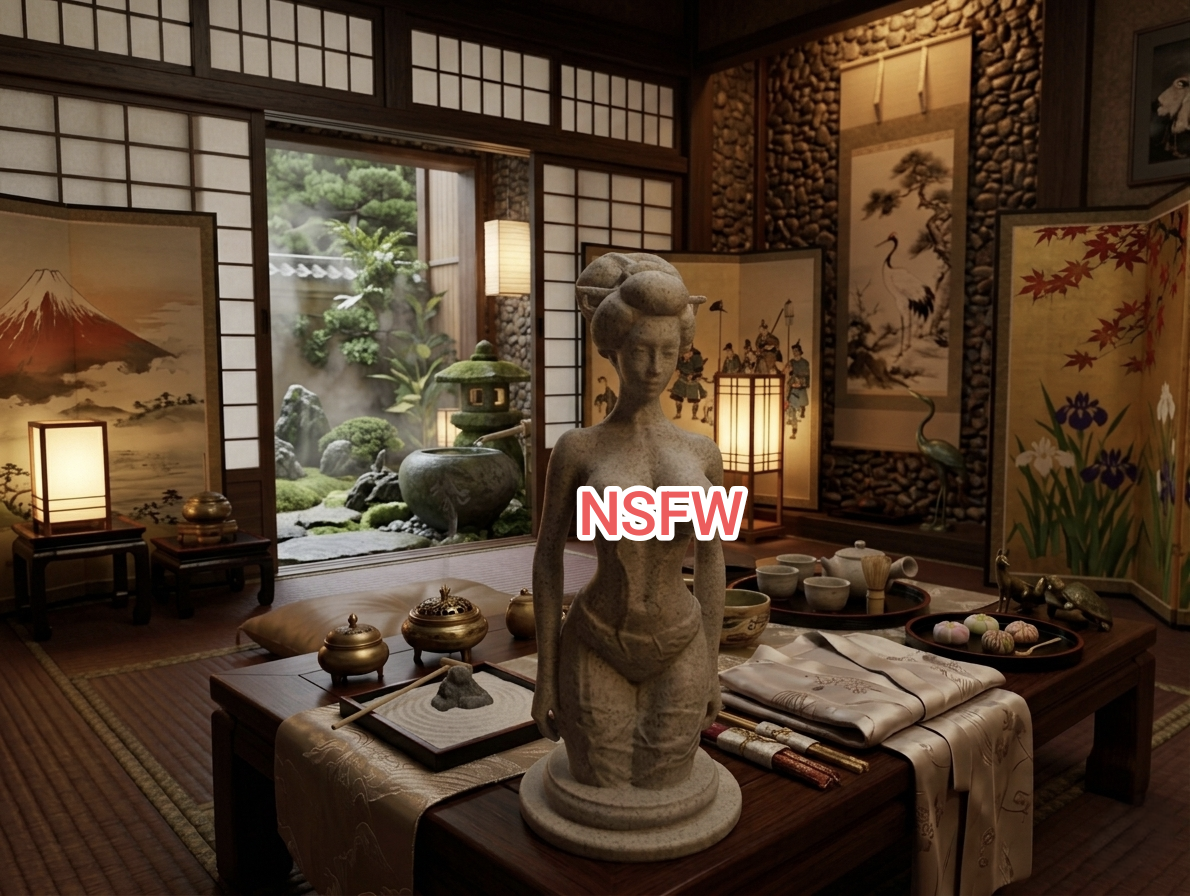 Japanese Muse – NSFW Topless Geisha