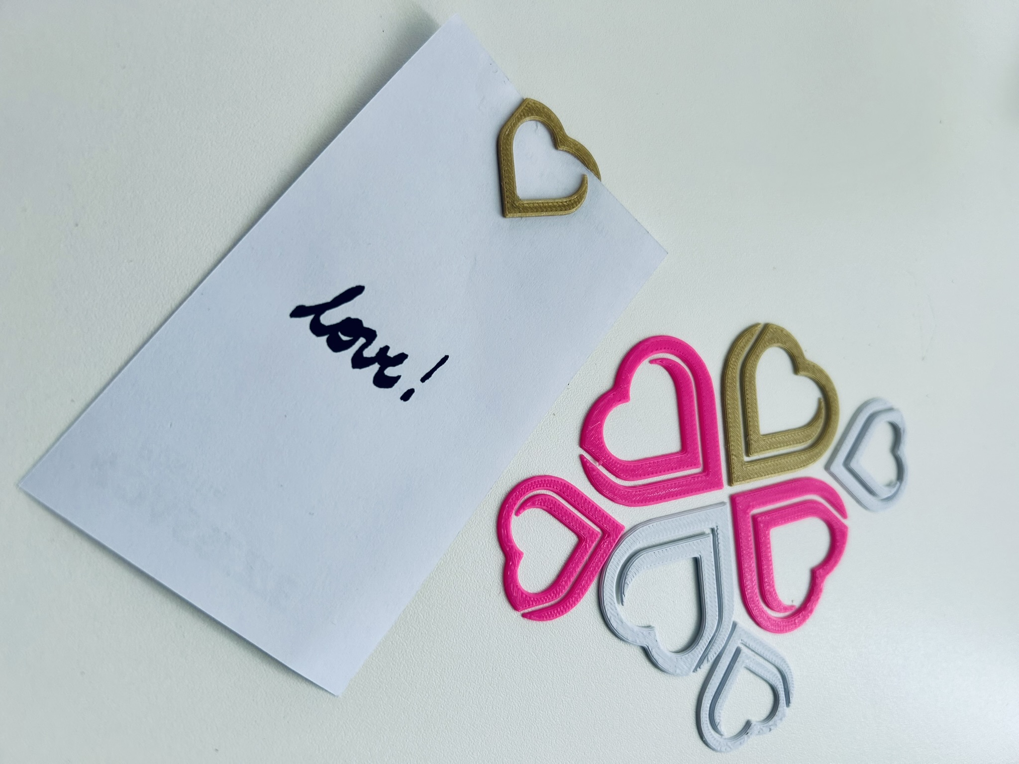 Geometric Heart Paper Clip – Valentine’s Functional 3D Print