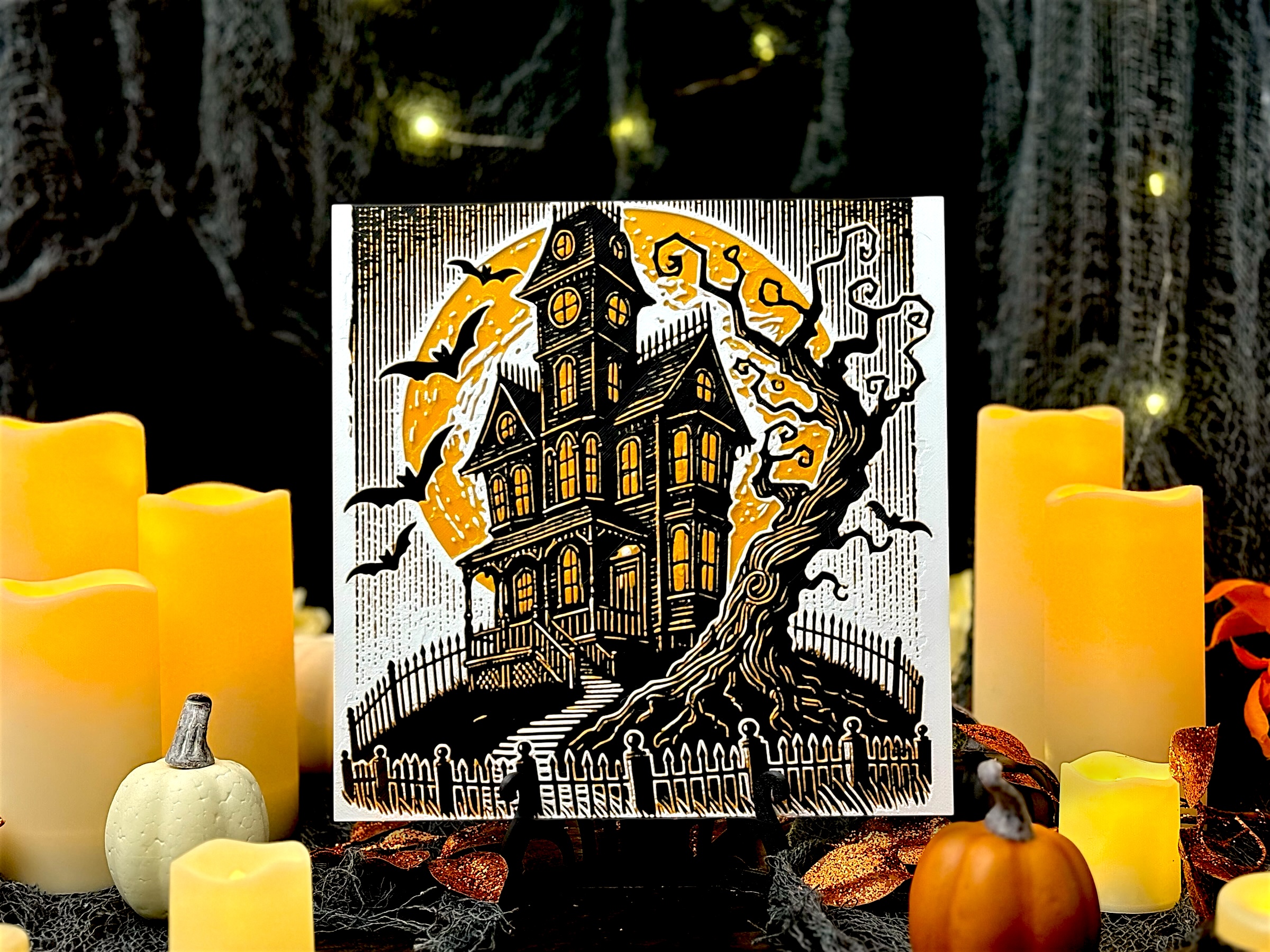 “The Widow’s Watch” – Vintage Haunted House 1 Hueforge Panel