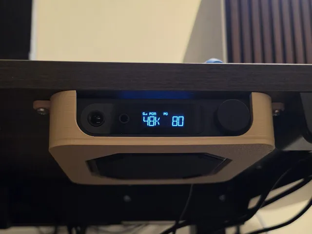 Simple FIIO K11 under-desk mount