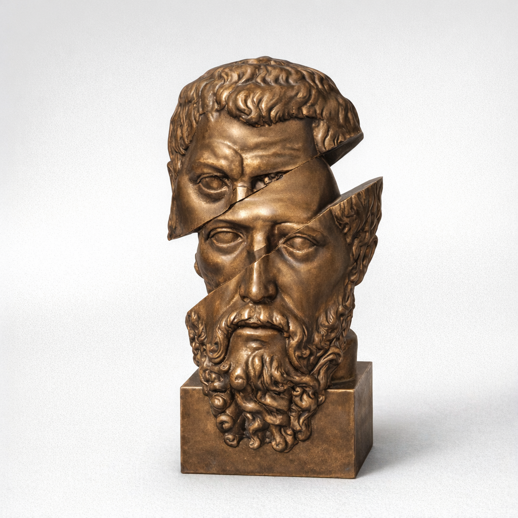Socrates Head Abstract Figure Sculpture