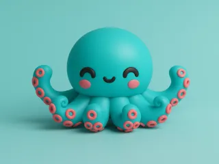 Kawaii Octopus Figurine