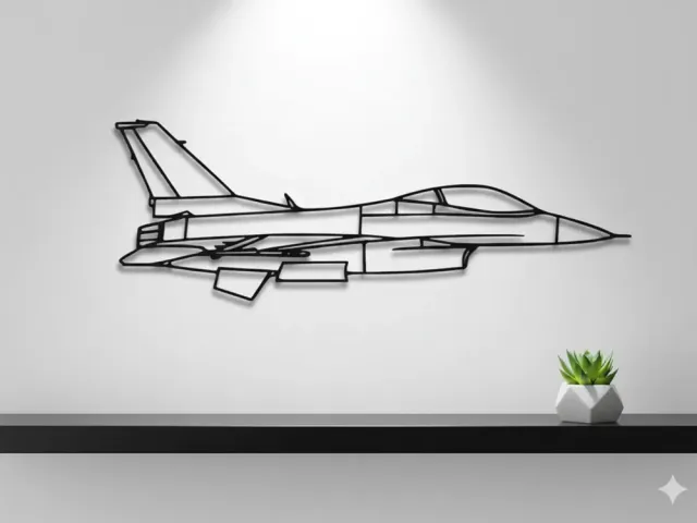 F-16 Fighter Jet Minimalist Wall Decor