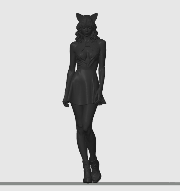 Pretty cat-girl figurine 1