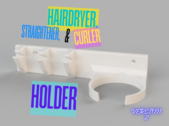 Hair Dryer, Straightener, & Curler Holder