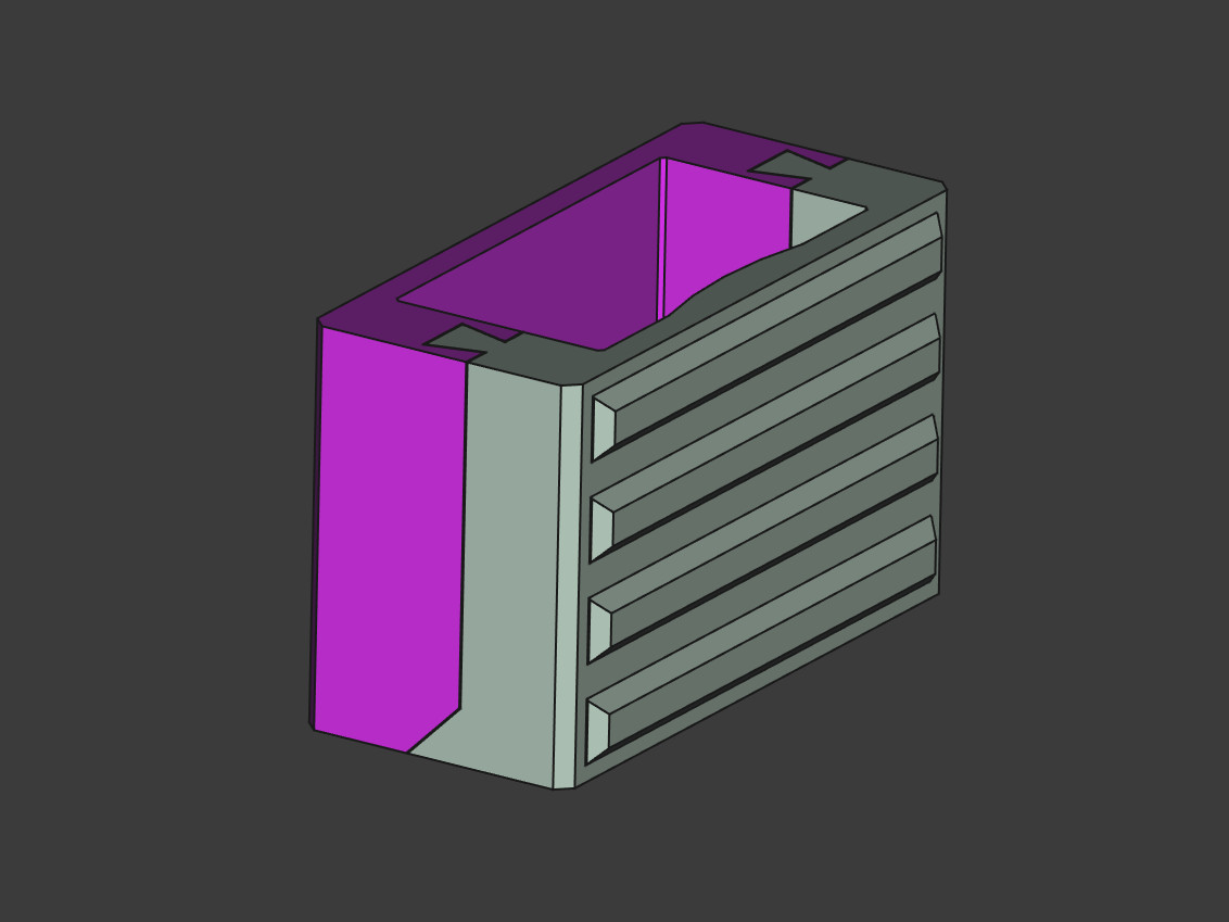 Miniatura 4 do modelo 3D Slatted bed base replacement clip