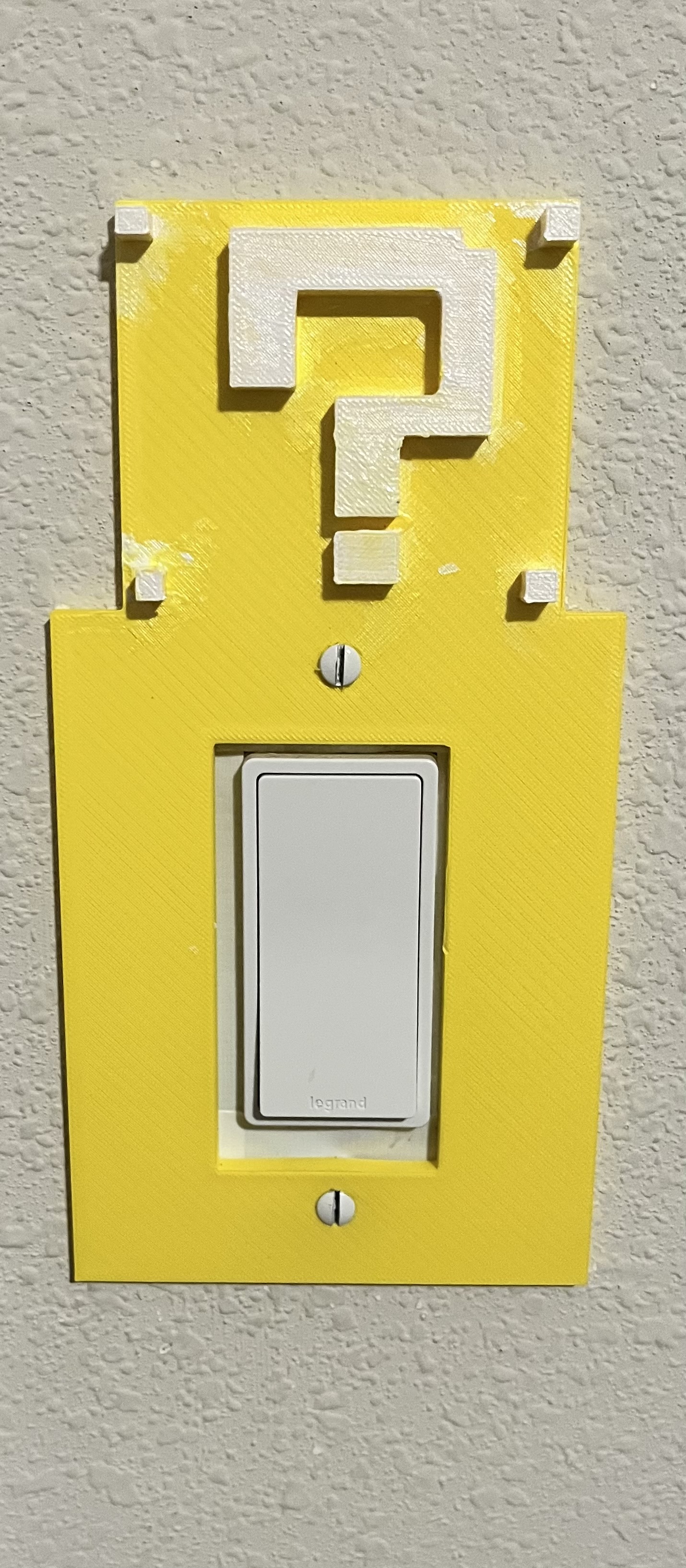 Mario Lucky Block light switch cover