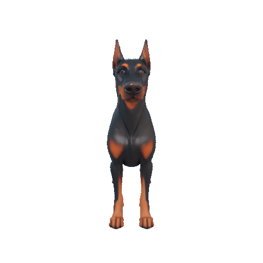 Doberman Pinscher Figurine – 3D Printable Elegant Dog Model