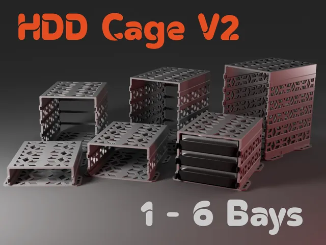HDD Cage V2 | 1-6 Bays | Backplane Hotswap