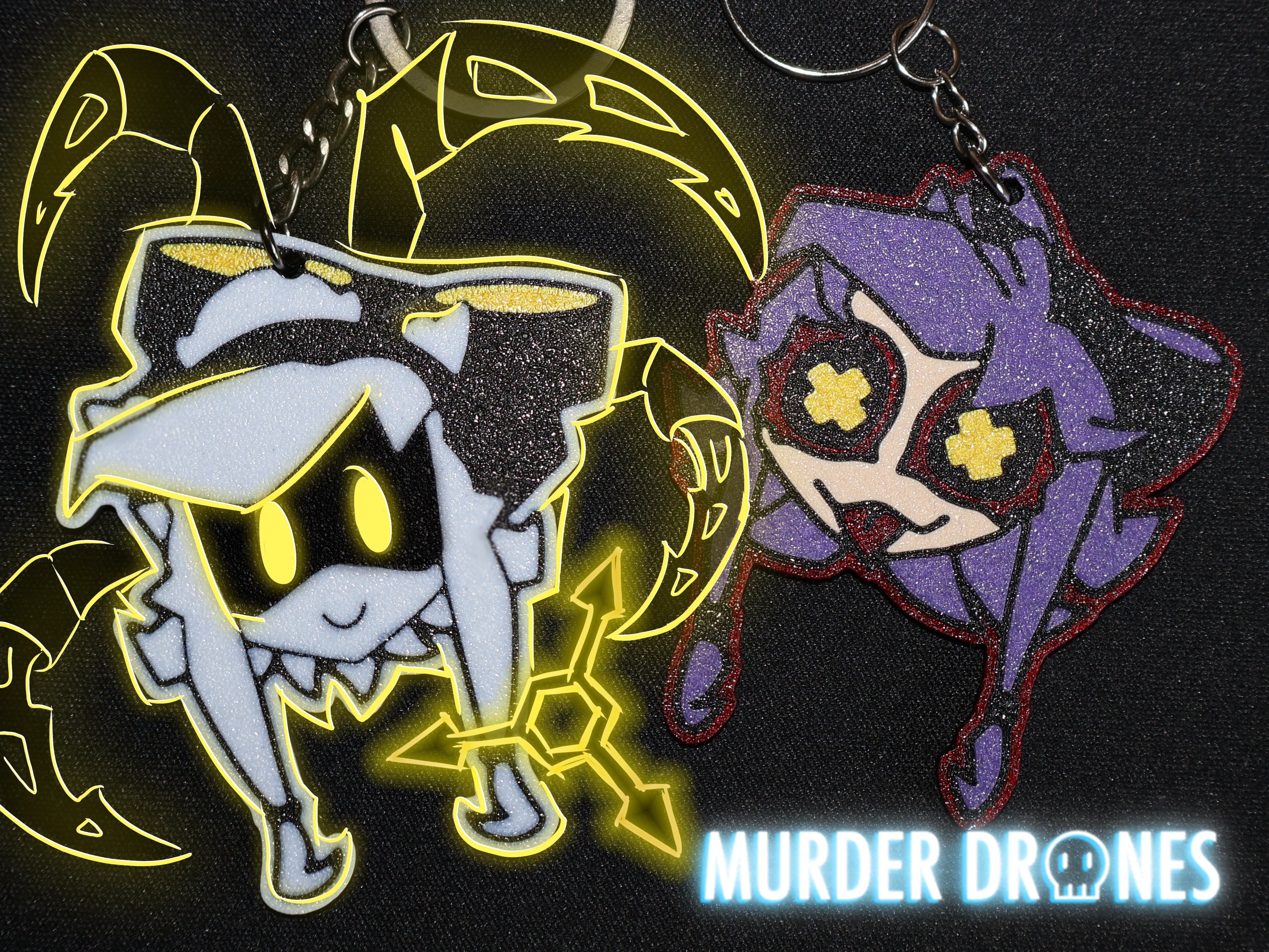 Cyn Keychain Murder Drones Glitch pin