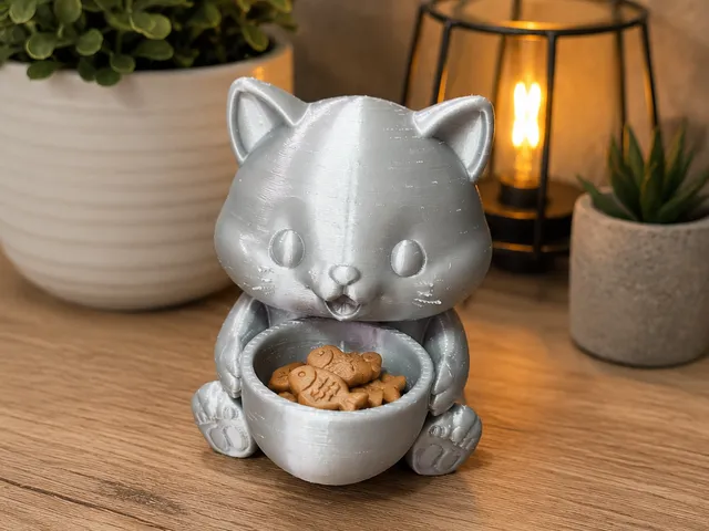 Cute Cat Bowl Holder
