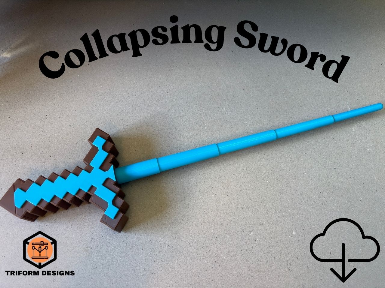 Collapsing Minecraft Sword - Collapsible Knight Sword