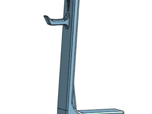 single-piece headset holder with desk clip