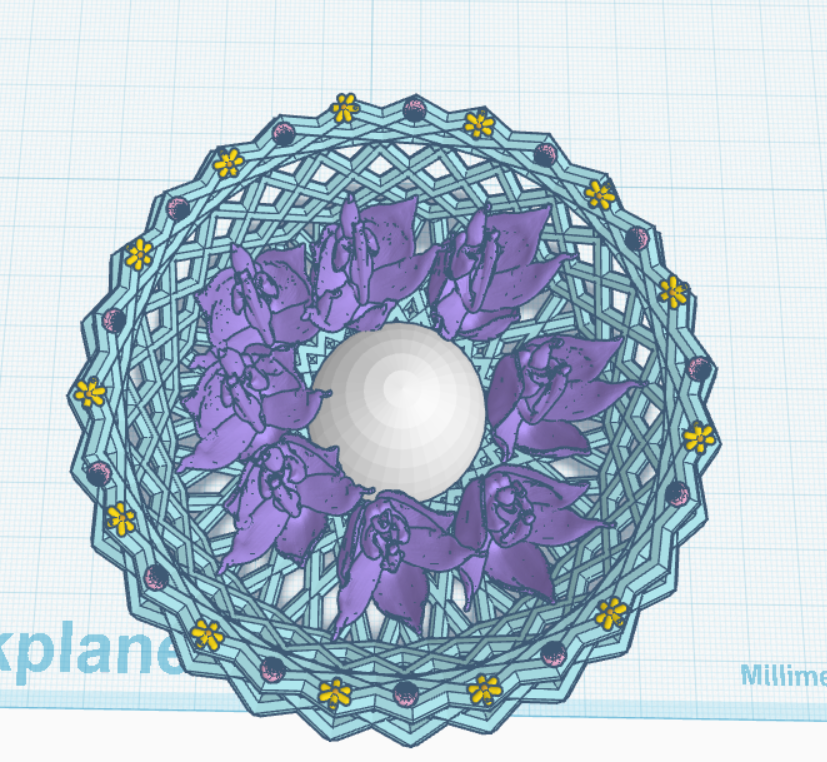 Miniatura 2 do modelo 3D Easter Egg Basket Decor