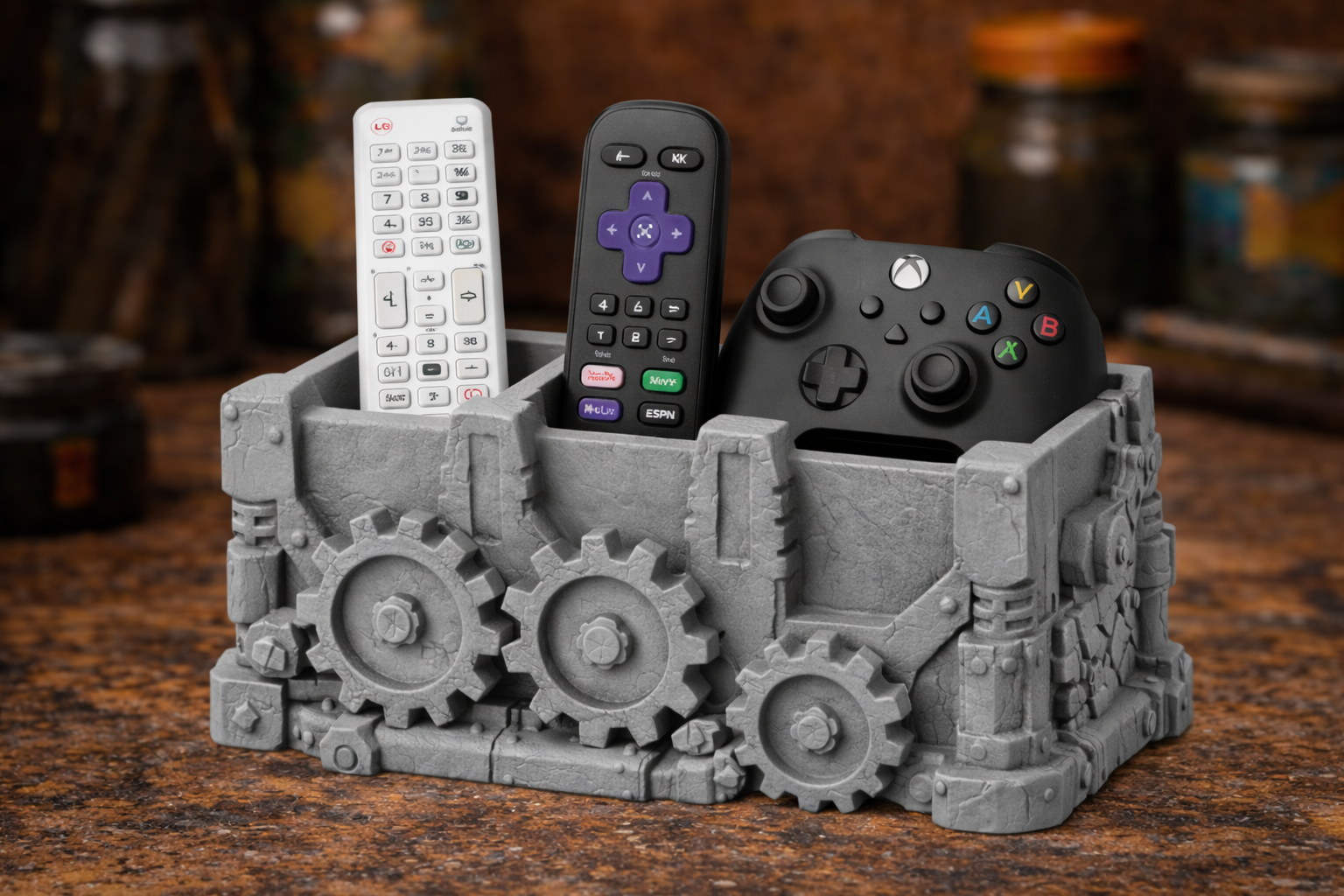 Industrial Gear Organizer – Remote Control & Desk Holder