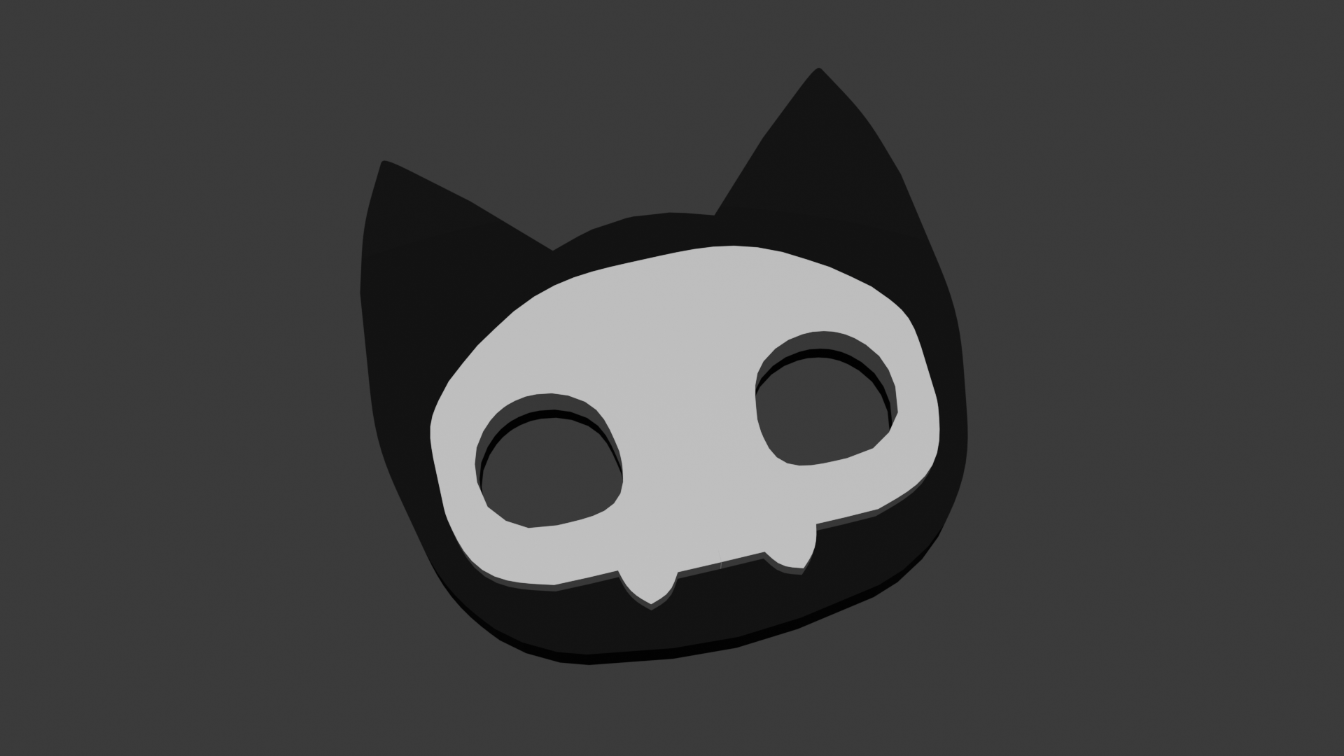 Skeleton cat button