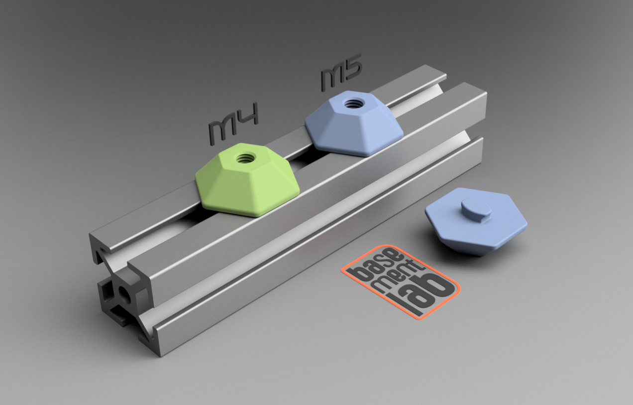2020 HEX T-slot Twist-In Fixing Support M4-M5 Thread - Supporto fissaggio M4-M5 Filetto