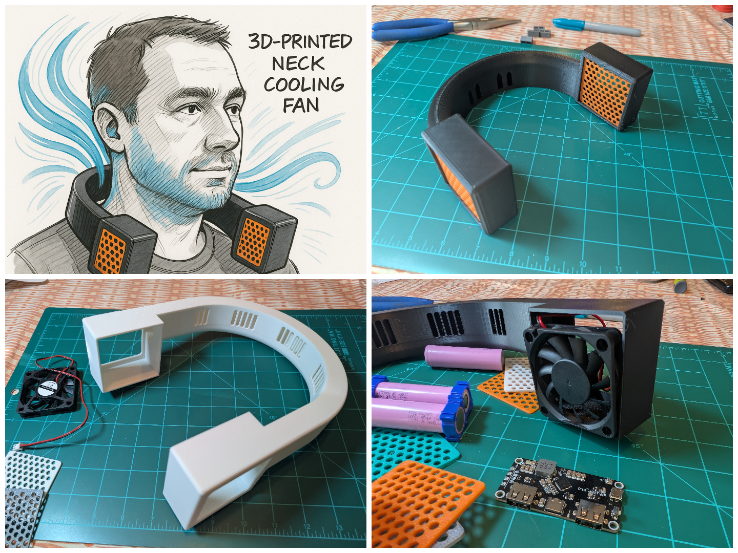 AirCowl: DIY PC Fan Neck Cooler Project