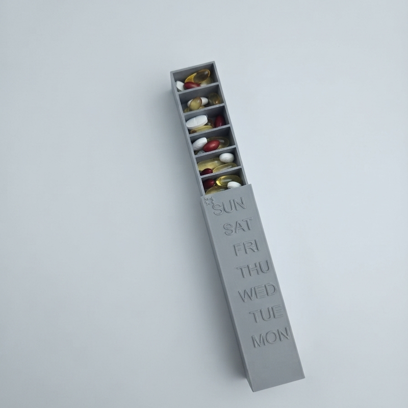 Weekly pill box organizer by slav | Download free STL model ...