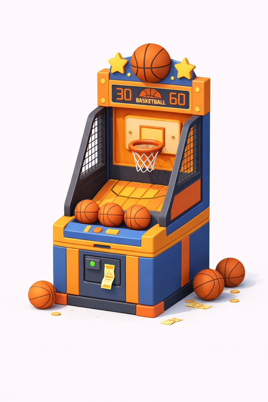 Low Poly Arcade Basketball Machine
