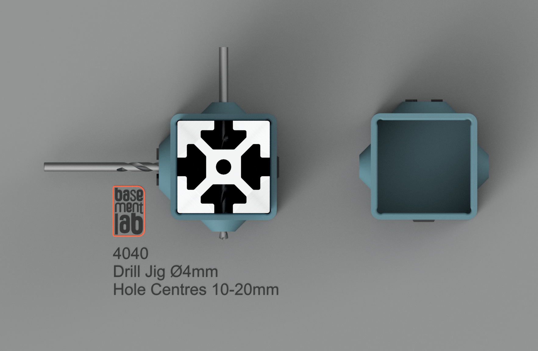 4040 Drill Jig Drill Guide Ø4 10-20mm Hole Centers — miniatura 2