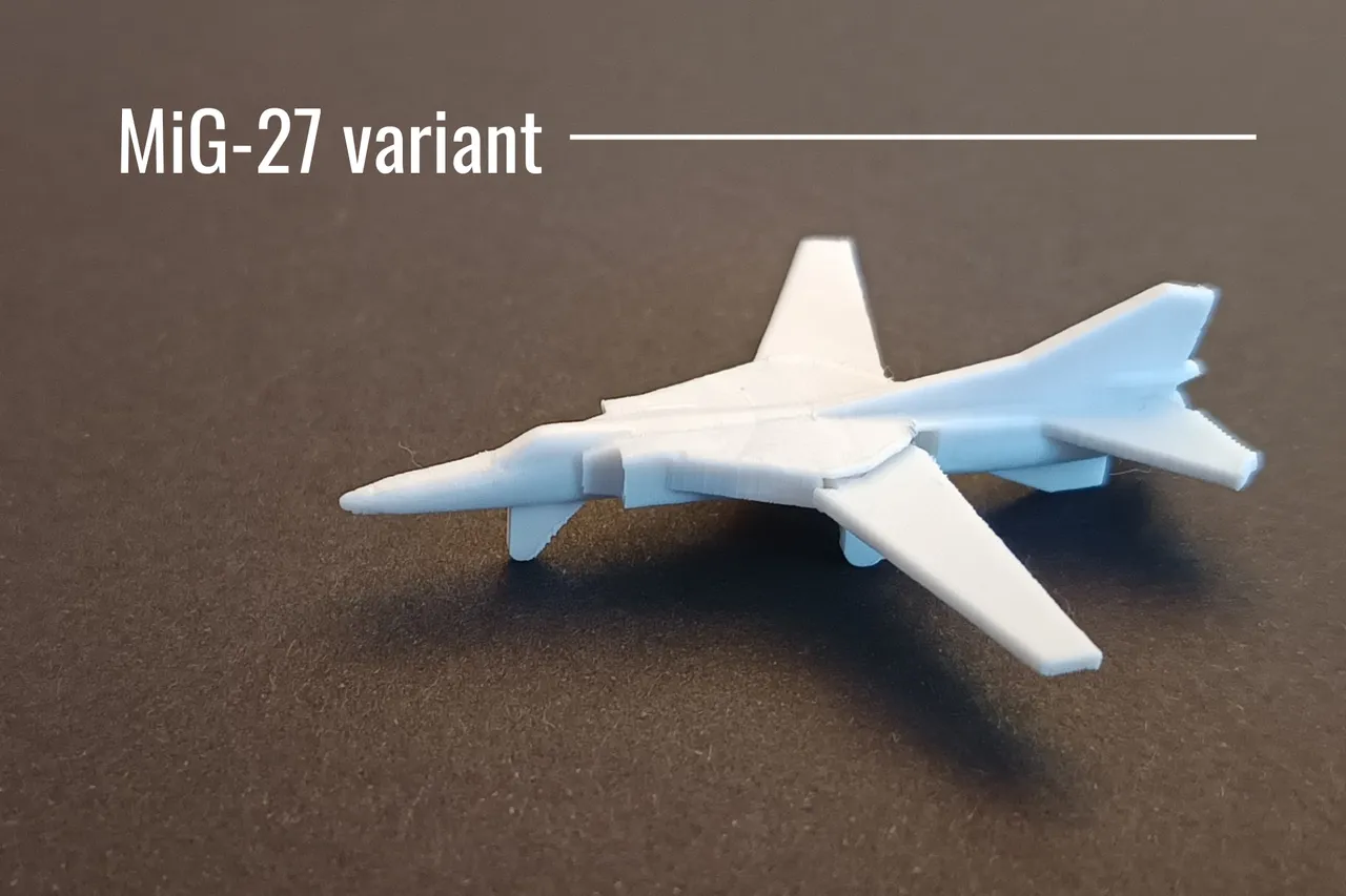 MiG-23 Flogger print-in-place and articulated micro jet fighter +