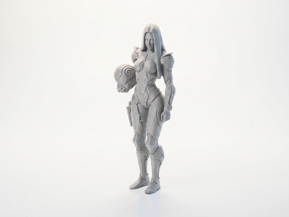 Cyborg Babe Female Figurine Sci-Fi 3D Printable