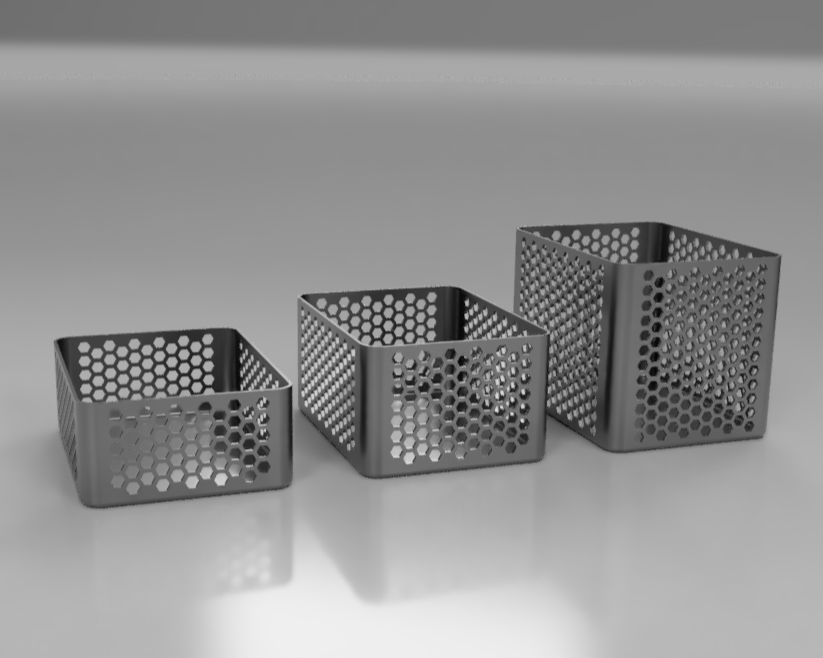 Storage Box family with Honeycomb Walls