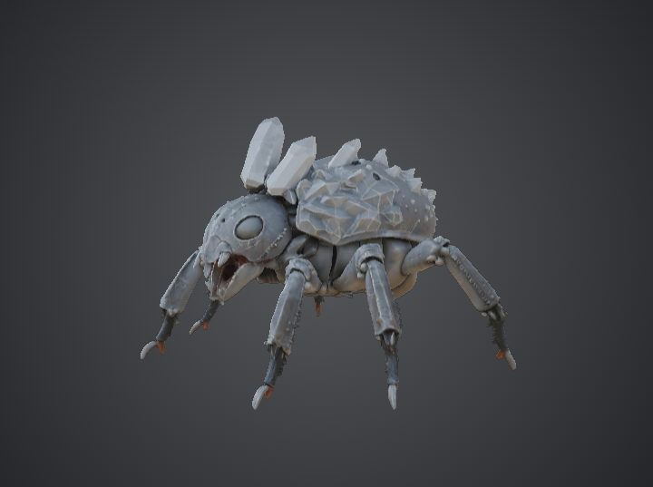 Crystal Spider Monster – Gemstone Carapace Fantasy Creature