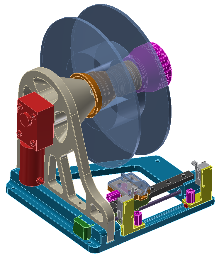 Filament Winder with integrated filament brake