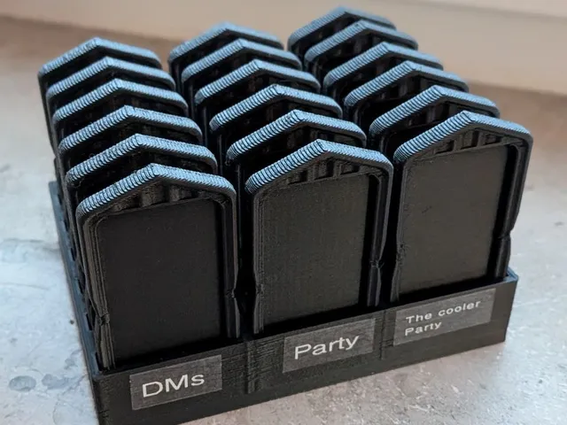 D&D Initiative Tracker Tag Holder (Parametric, Onshape)