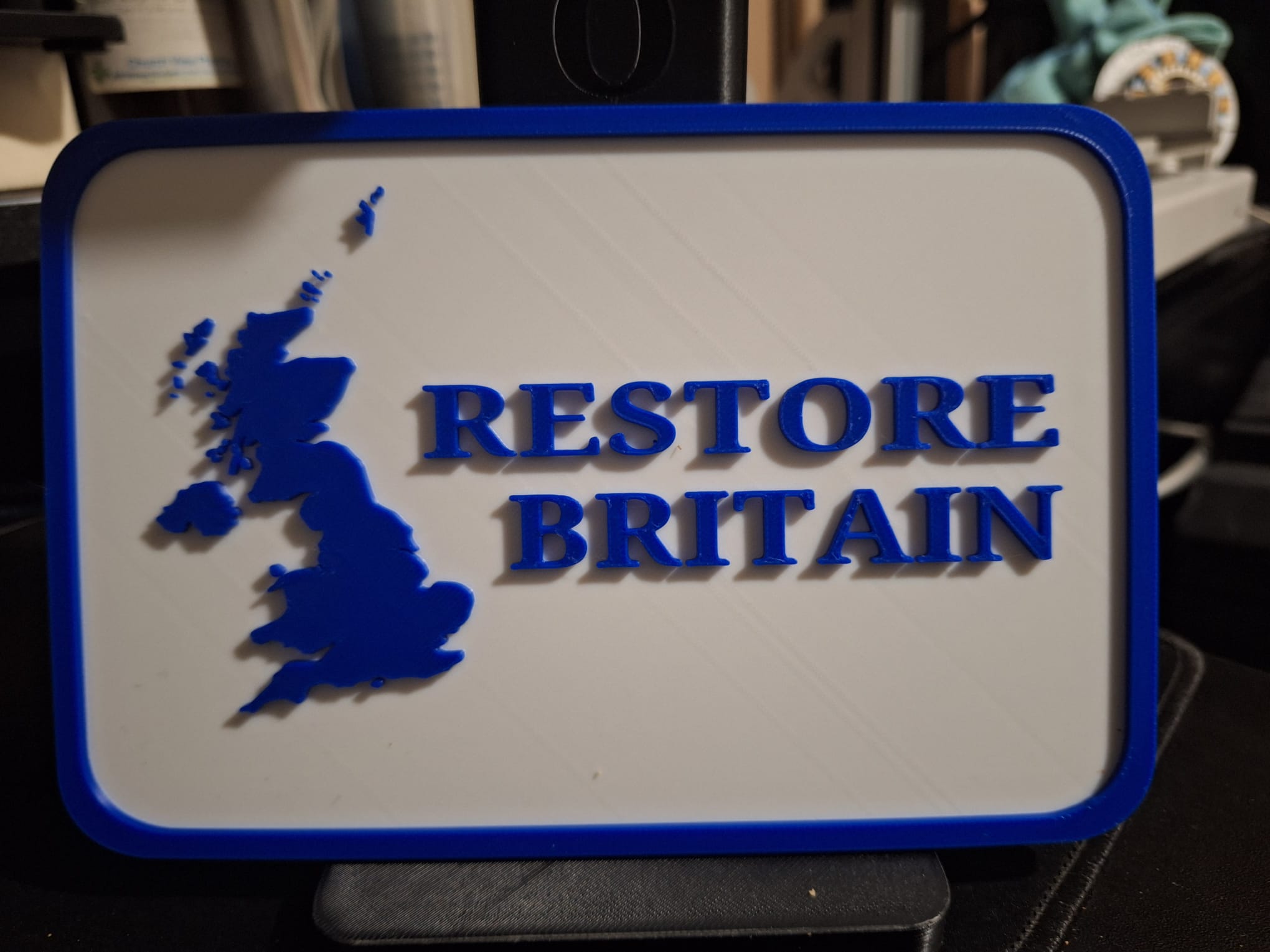 Restore Britain window plaque