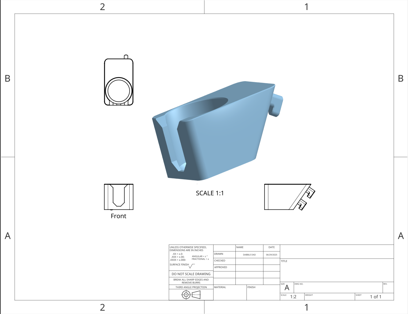 1 and 2 oz Paint Holder (No supports Needed) — miniatura 6