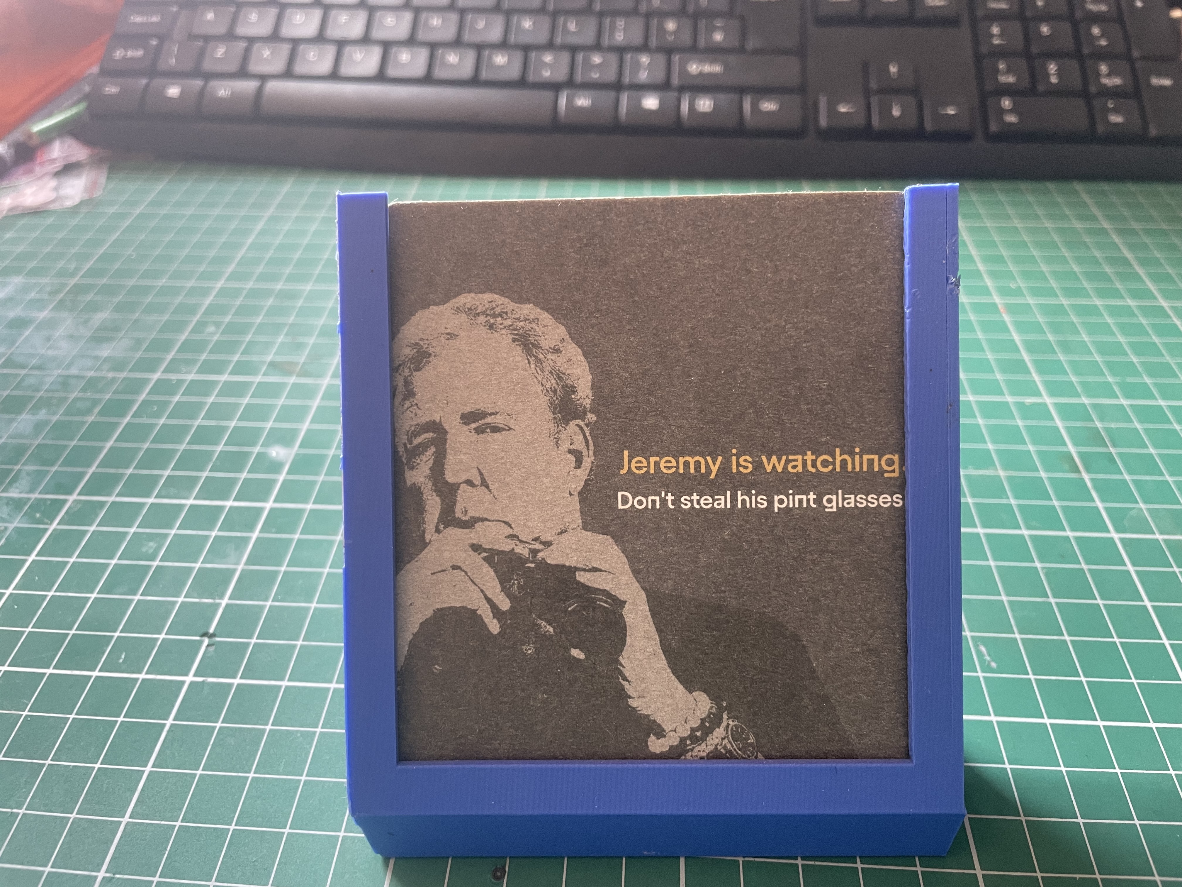 Jeremy Clarkson's mat holder