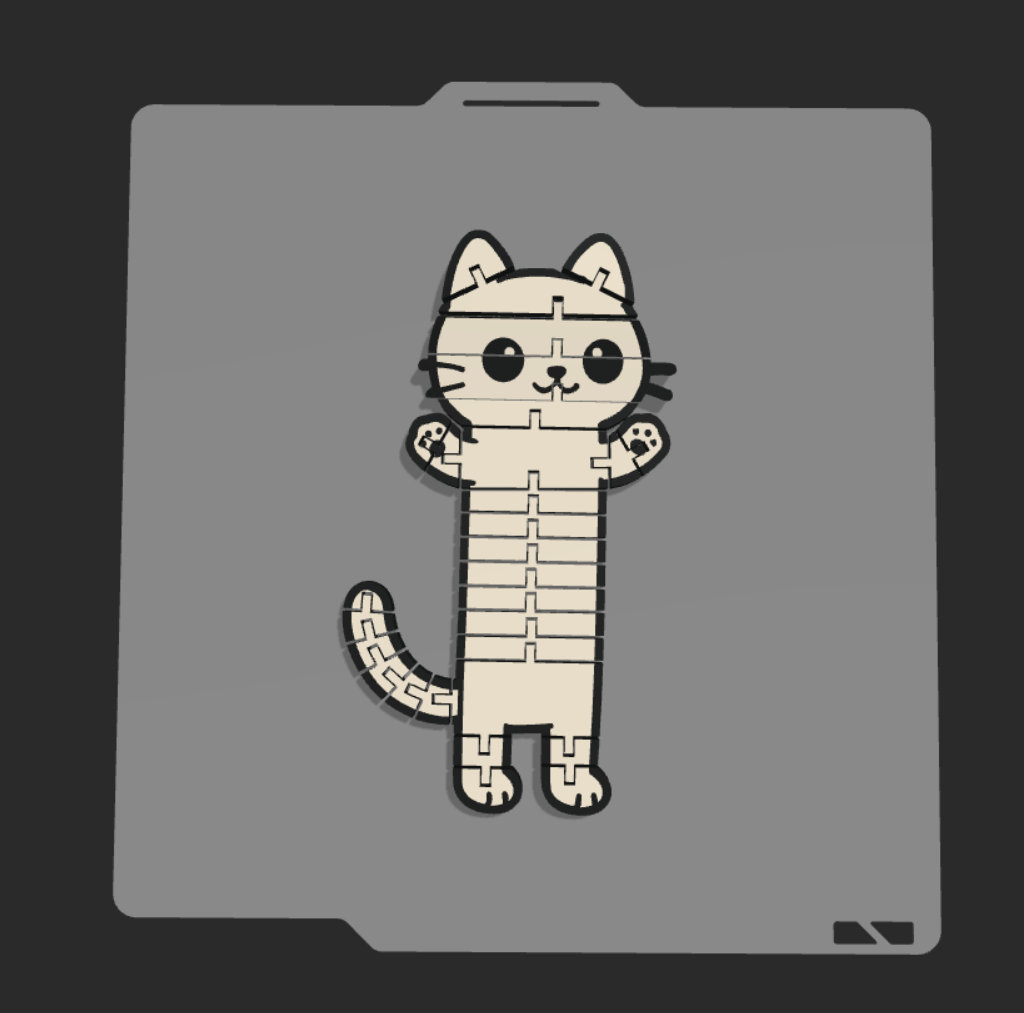 Miniatura 14 do modelo 3D Flexy Chibi Long Cat FLAT MULTICOLOR version