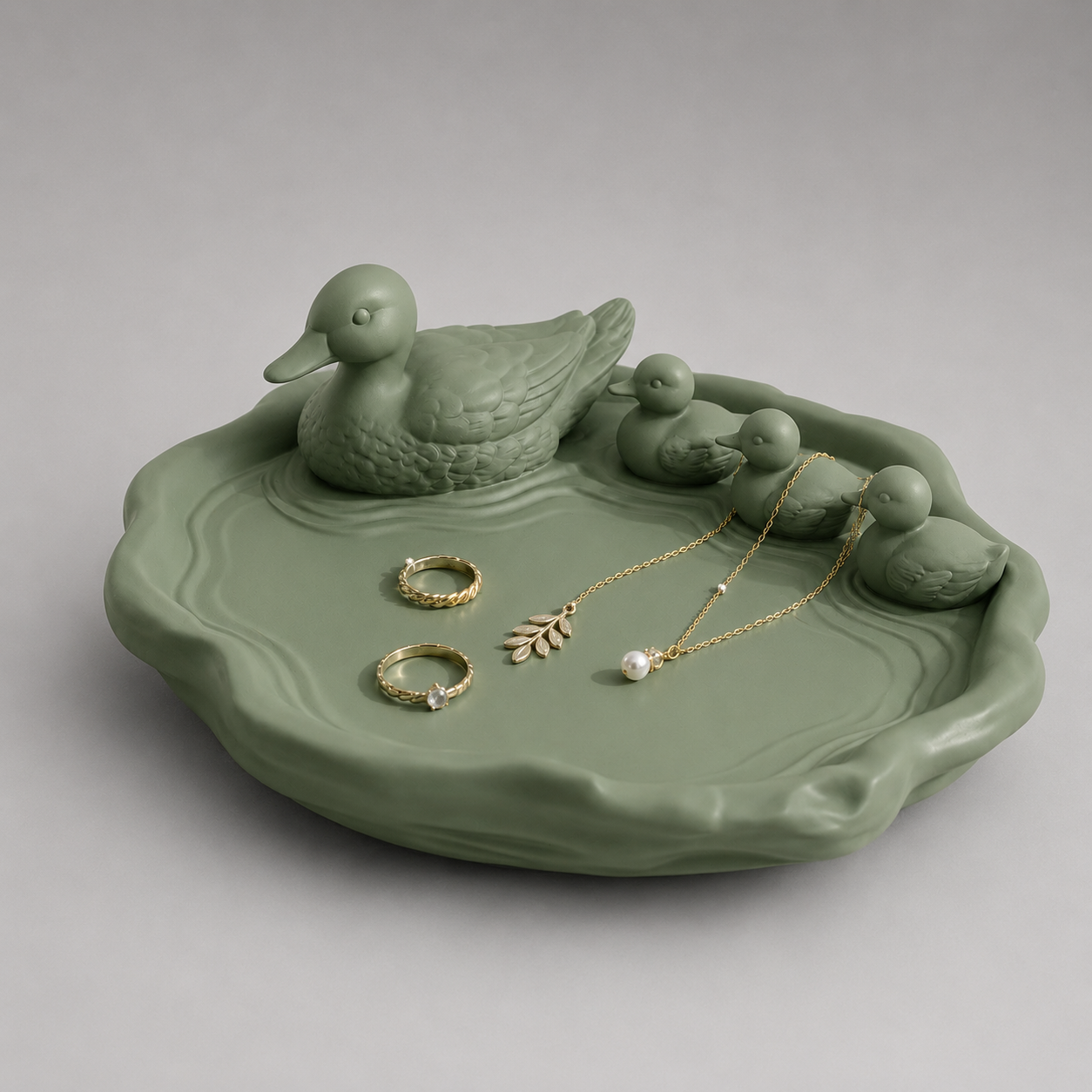 Duck Family Jewelry Tray STL | Cute Duck Ring Dish & Trinket Organizer | Cottagecore Decor
