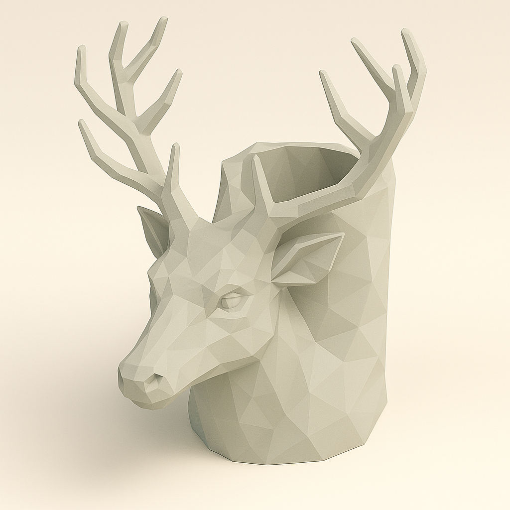 Deer Bust Pen Holder