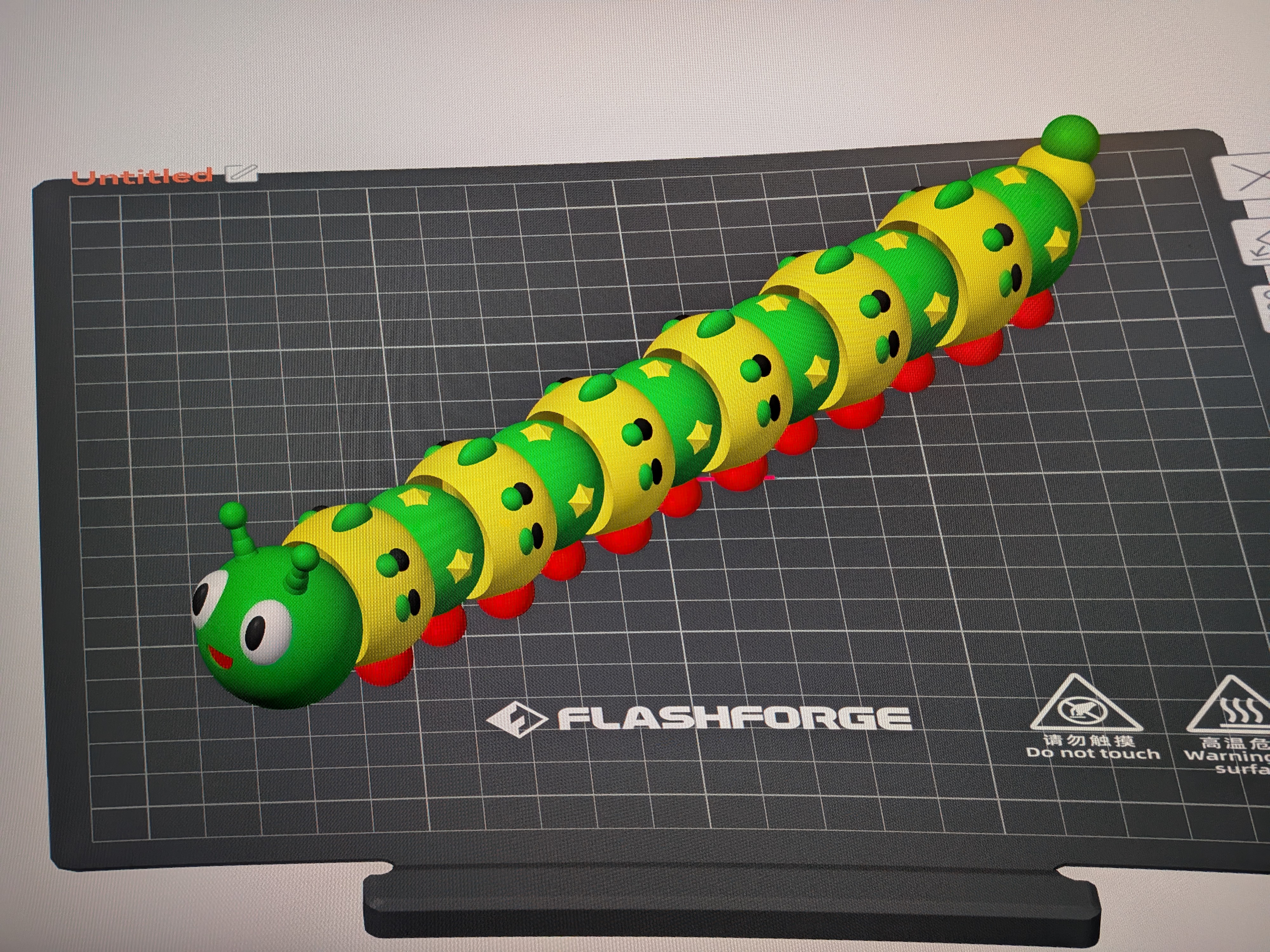 Cute Sensory Flexi Fidget Caterpillar - Print in Place - No support