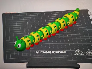 Cute Sensory Flexi Fidget Caterpillar - Print in Place - No support