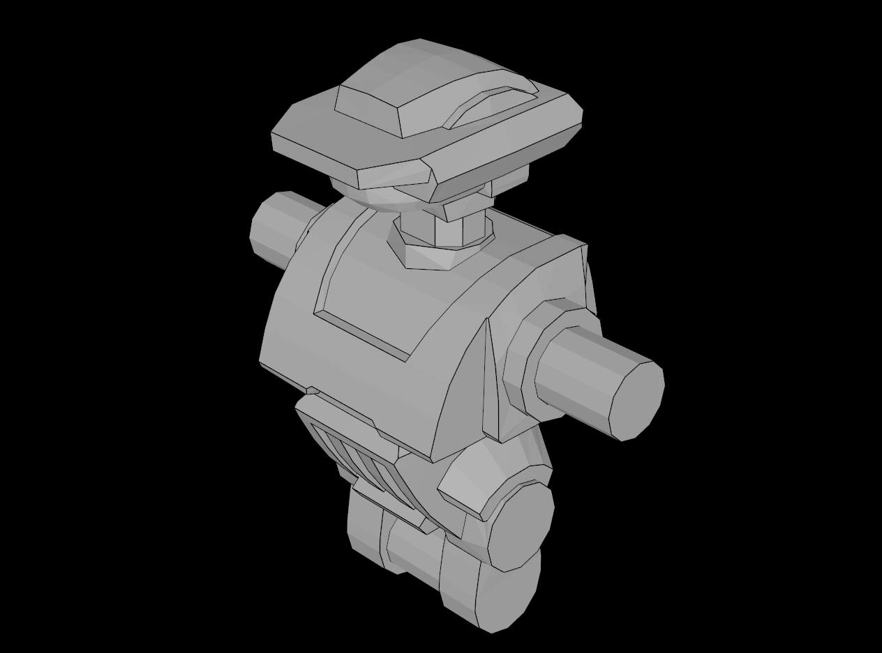 Lego Compatible (89973.dat) Torso and Head Mechanical SW TX-20 (Tactical Droid)