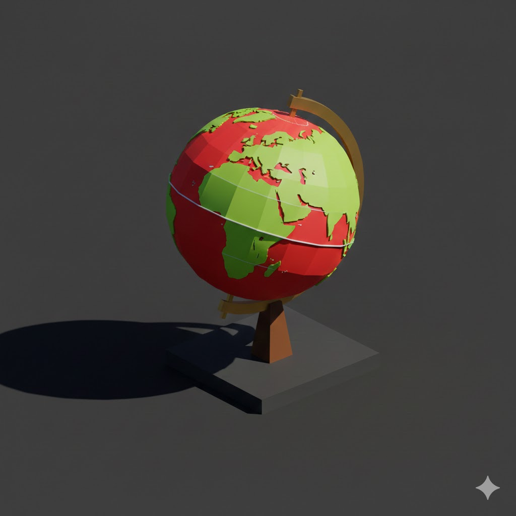 Low Poly Classroom Globe