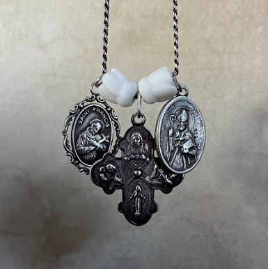 Biblical Almond Blossom - Menorah Cup Devotional Medal Spacer