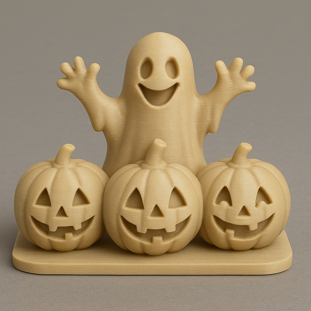 Lustige Halloween Kürbisse mit Geister