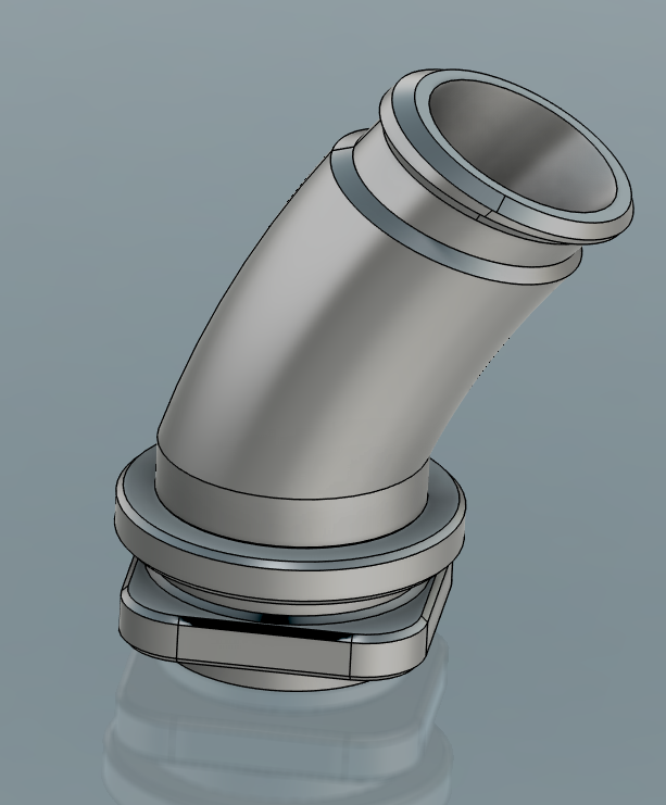 Special gland to fit a torquebox in a V7 roll suspention frame