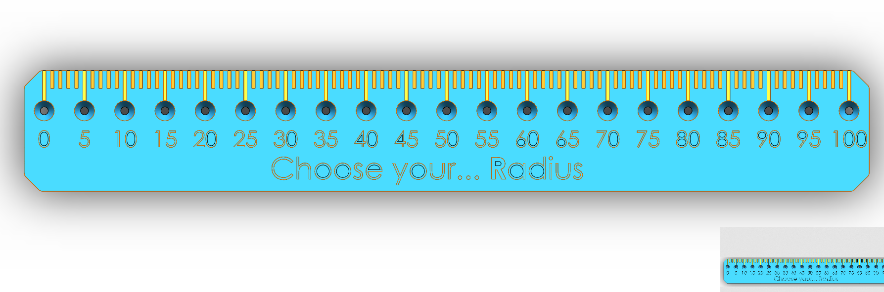 compact ruler - compass