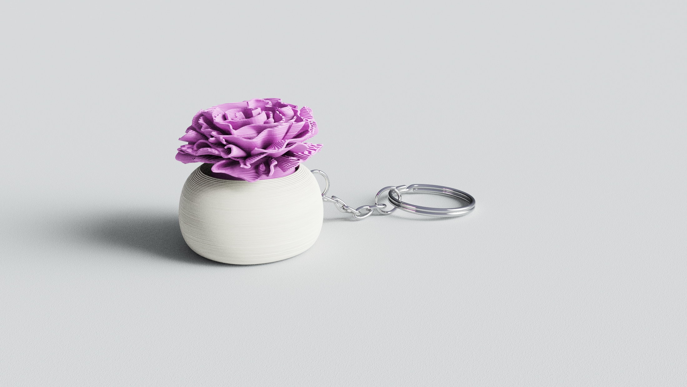 Llavero Fidget Clicker en forma de Clavel – Juguete Antiestrés Mecánico